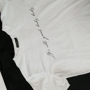 Nasty Gal white cotton graphic tee sz M